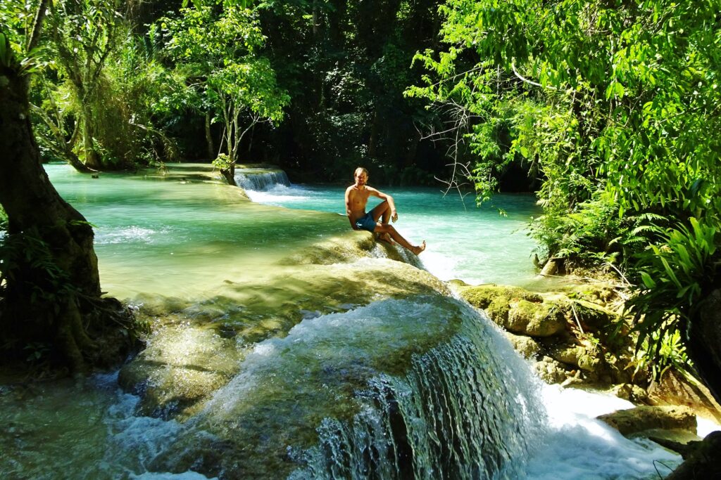 Wanneer je gaat backpacken in Laos is Kuang Si de plek waar je wil zwemmen!