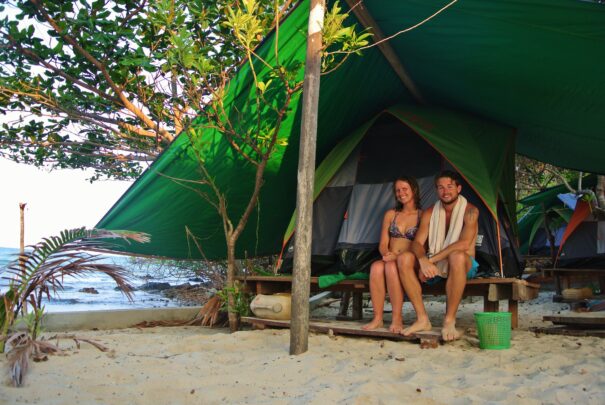 Cambodja: slapen in een tentje op het strand van Koh Rong