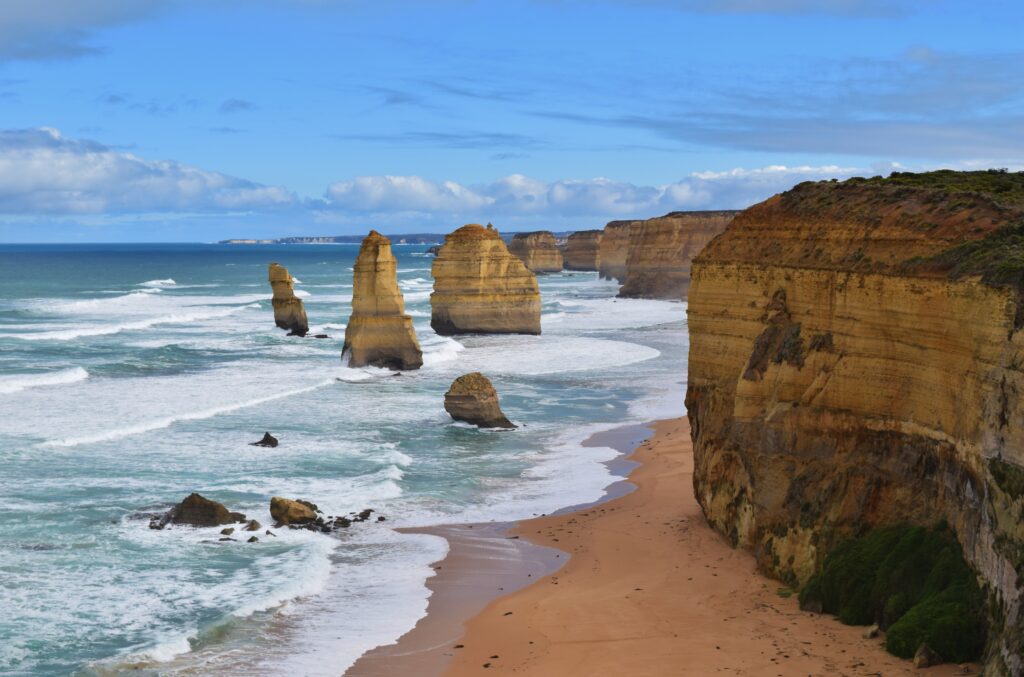 Het uitzicht over de twaalf apostelen langs de Great Ocean Road, Australië