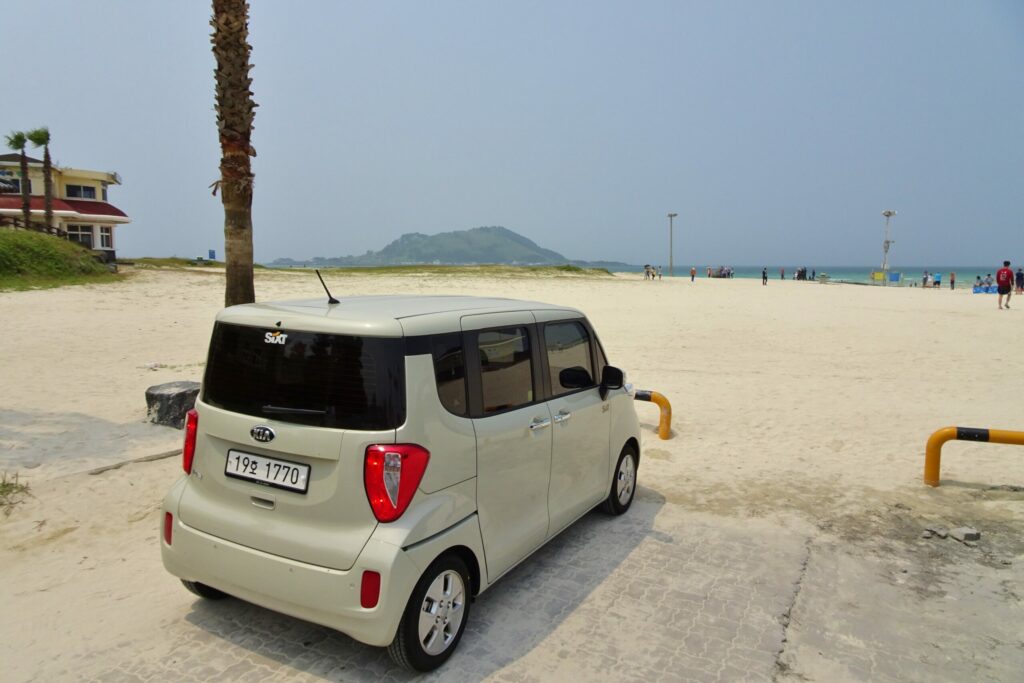 Kia Ray onze huurauto op Jeju, Zuid-Korea