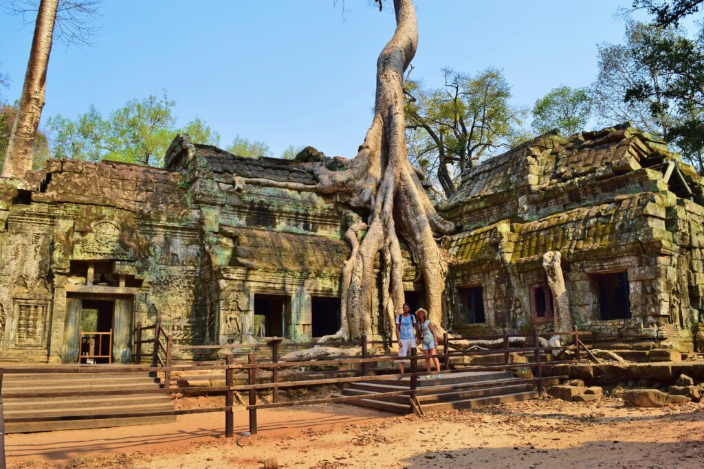 Ta Prom is een hoogtepunt van Cambodja, in het tempelcomplex Angkor Wat bij Siem Reap.